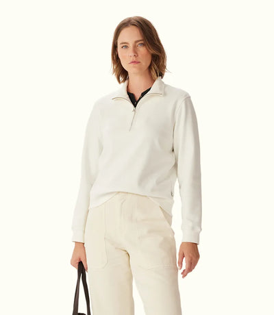 R.M.Williams - Quarter Zip Sweatshirt - Off White