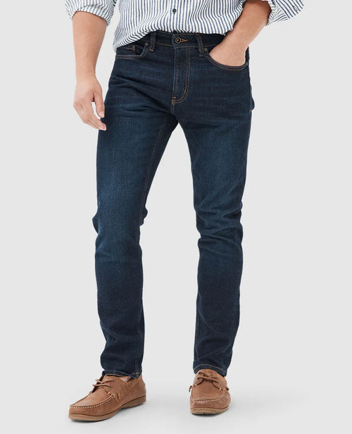 Sutton Straight Italian Denim - Dark Blue