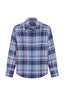 M.J. Bale - Valsesia Linen Blend Shirt - Check - Natural Denim Washed Red