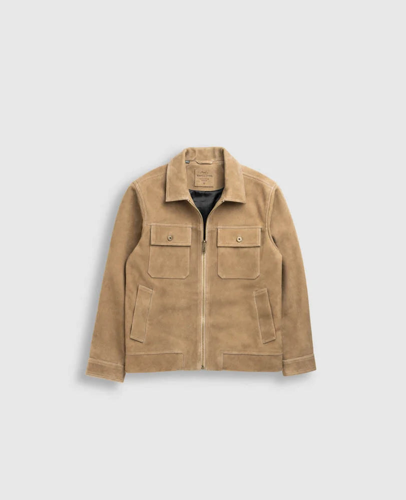 Rodd & Gunn - Waitomo Caves Suede Leather Jacket - Taupe