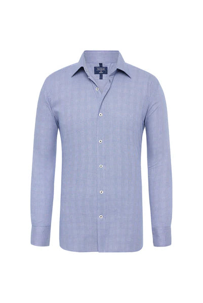 M.J. Bale - Walter Business Shirt - Check - Navy White