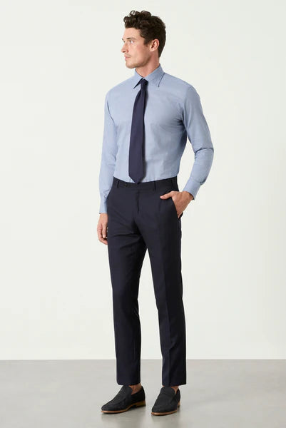 M.J. Bale - Walter Business Shirt - Check - Navy White