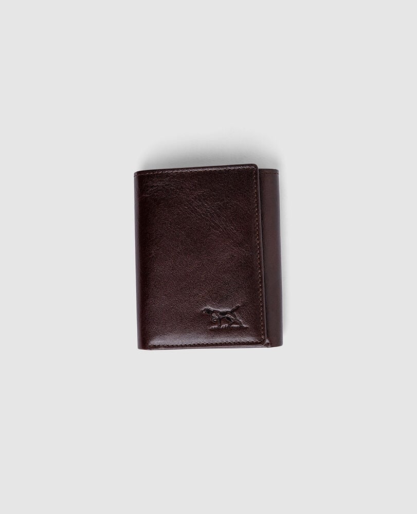 Rodd & Gunn - Westport Tri-Fold Wallet - Chocolate with RFID protection in Italian leather.