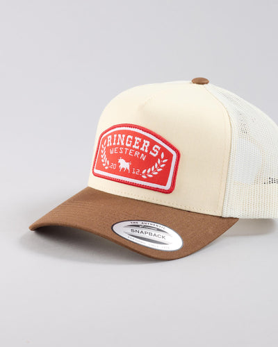 Ringers Western - Wheatbelt Trucker Cap - Off White/Chocolate