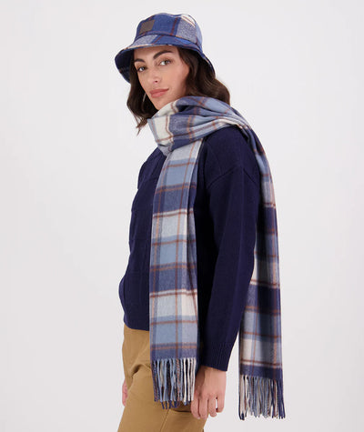 Swanndri - Womens Wide Scarf - Fitzroy Check