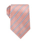 OTAA - Satin Tie - Striped - Dusty Peach with White (Black-Edged)