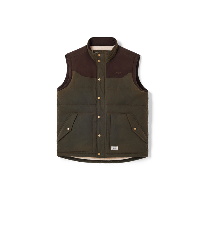 R.M.Williams - Yambulla Waxed Vest - Dark Khaki