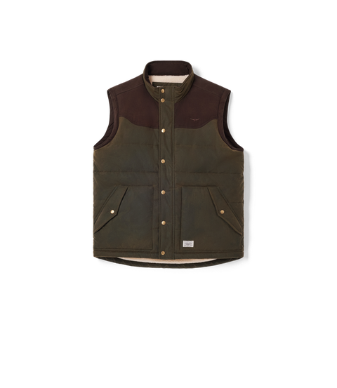 R.M.Williams - Yambulla Waxed Vest - Dark Khaki