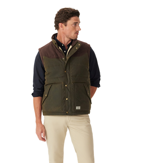 R.M.Williams - Yambulla Waxed Vest - Dark Khaki