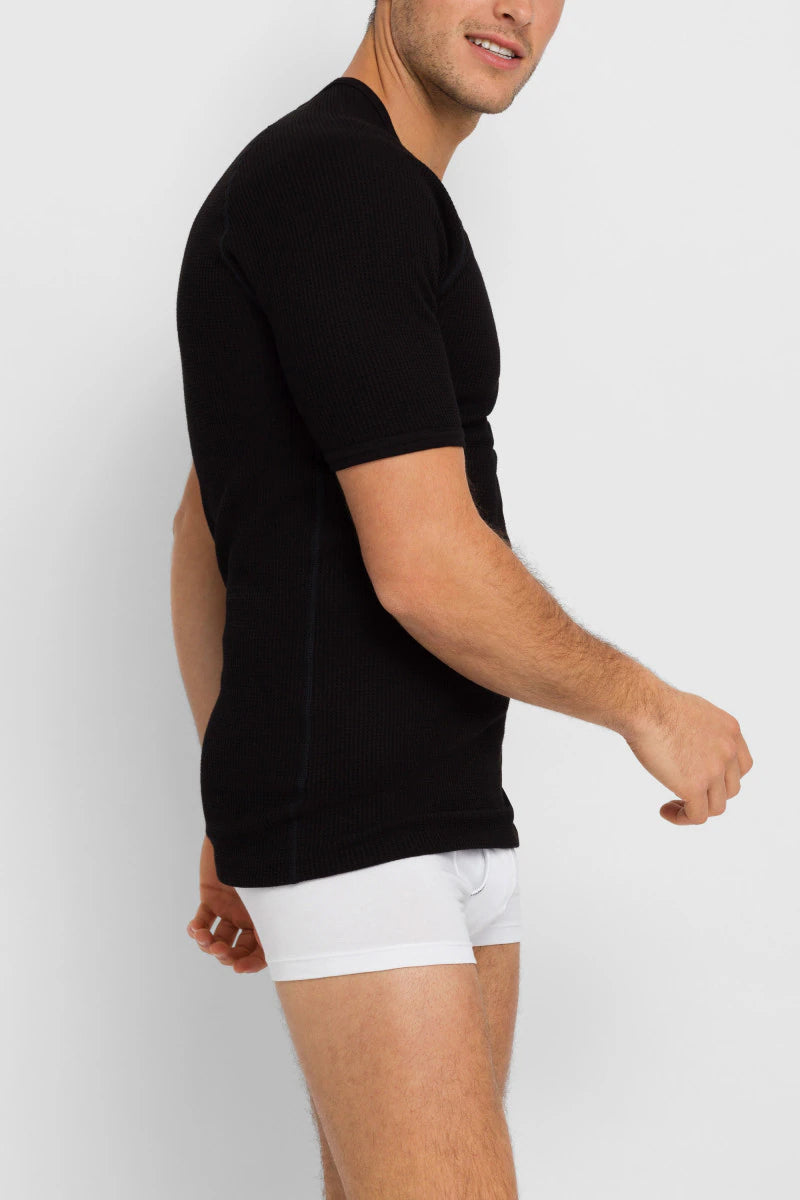 Bonds - Aircel Thermal Short Sleeve T-Shirt - Black | White