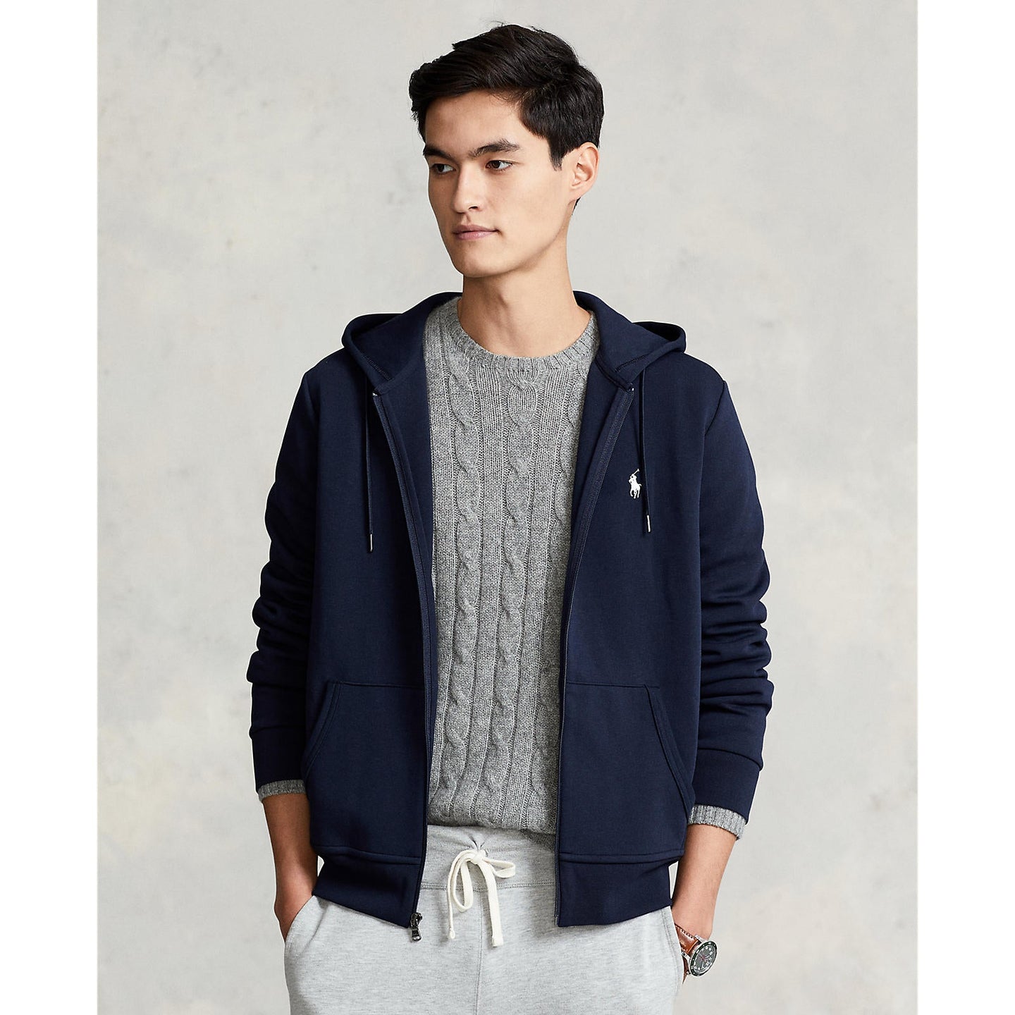 Polo Ralph Lauren - Double Knit Zip Hoodie - Aviator Navy