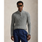 Polo Ralph Lauren - Cable Knit Quarter Zip Sweater - Fawn Grey Heather