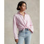 Relaxed Fit Linen Silk Twill Shirt - Stripe - Pink & White