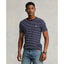 Custom Slim Fit Jersey Crewneck T-Shirt - Stripe - Navy & White