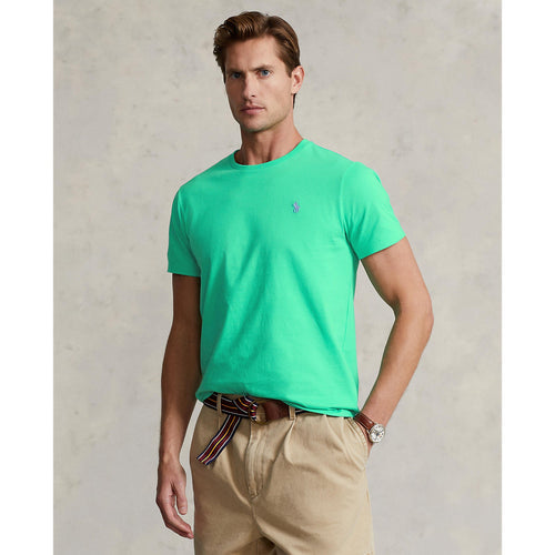 Polo-Ralph-Lauren-Custom Slim Fit Jersey Crewneck T-Shirt - Sunset Green