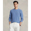 Mesh Knit Cotton Crewneck Sweater - Summer Blue