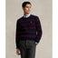 Ralph Lauren - Cableknit Wool/Cashmere Crewneck Sweater - Striped - Navy & Red