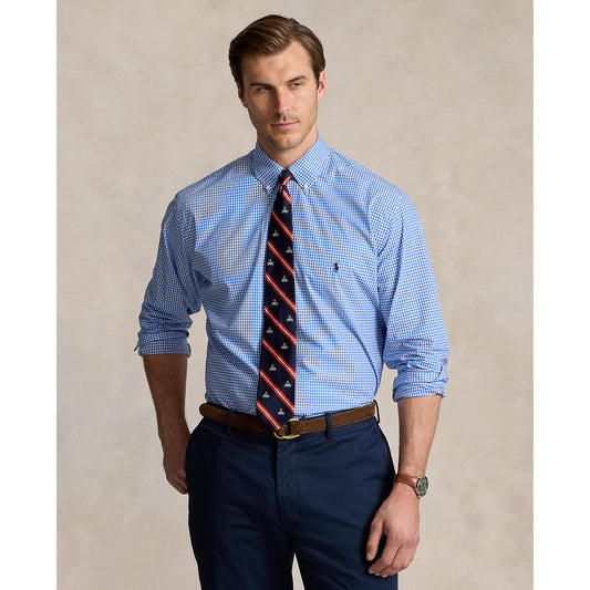 Polo Ralph Lauren - Poplin Stretch Shirt - Gingham - Big & Tall Sizes - Blue & White