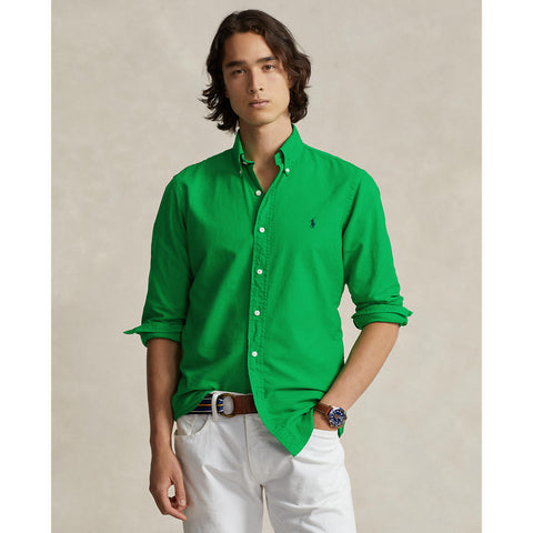 Polo Ralph Lauren Custom Fit Garment-Dyed Oxford Shirt - Green