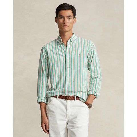 Polo Ralph Lauren - Oxford Shirt - Stripe - Green, White, Multi
