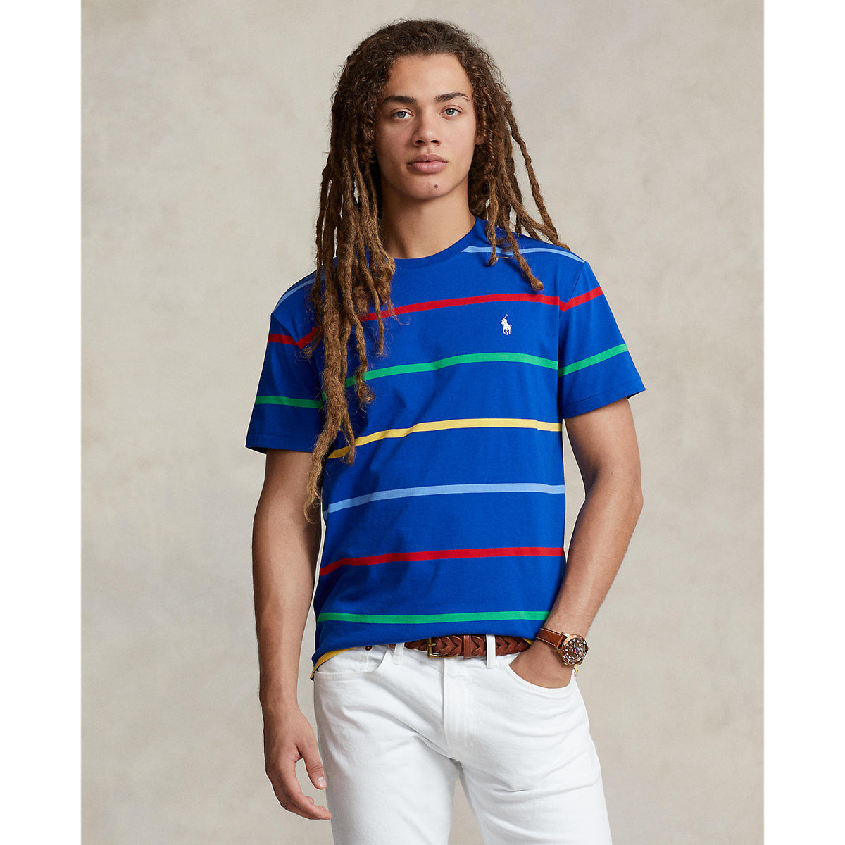 Polo Ralph Lauren Classic Fit Striped Jersey T-Shirt - Sapphire Star Multi