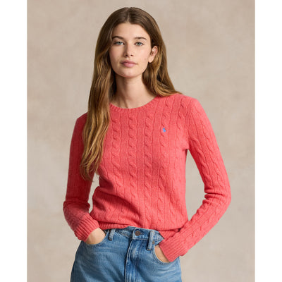 Polo Ralph Lauren - Julianna Cable Knit Crewneck Cashmere/Wool Sweater - Rosette Heather