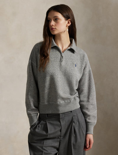 Polo Ralph Lauren - Half Zip Knit Sweatshirt - Ark Vintage Heather