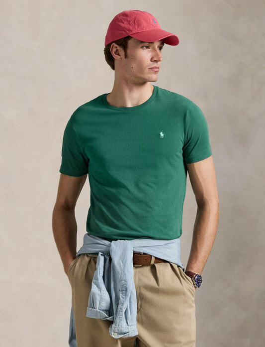 Polo Ralph Lauren - Custom Slim Fit Jersey Crewneck T-Shirt - Green Cream