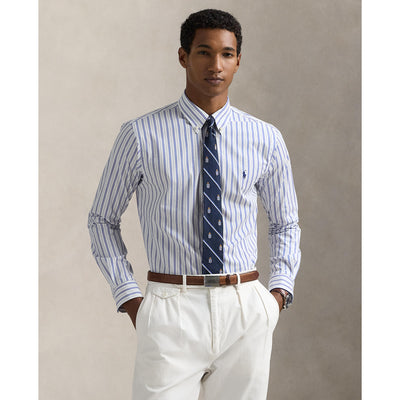 Polo Ralph Lauren - Poplin Stretch Business Shirt - Stripe - White/Pink/Blue