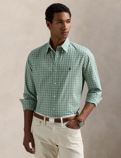 Polo Ralph Lauren - Poplin Stretch Shirt - Check - Green & Blue