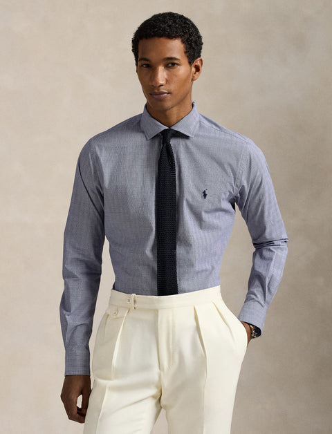 Polo Ralph Lauren - Poplin Stretch Business Shirt - Plaid - Blue & White