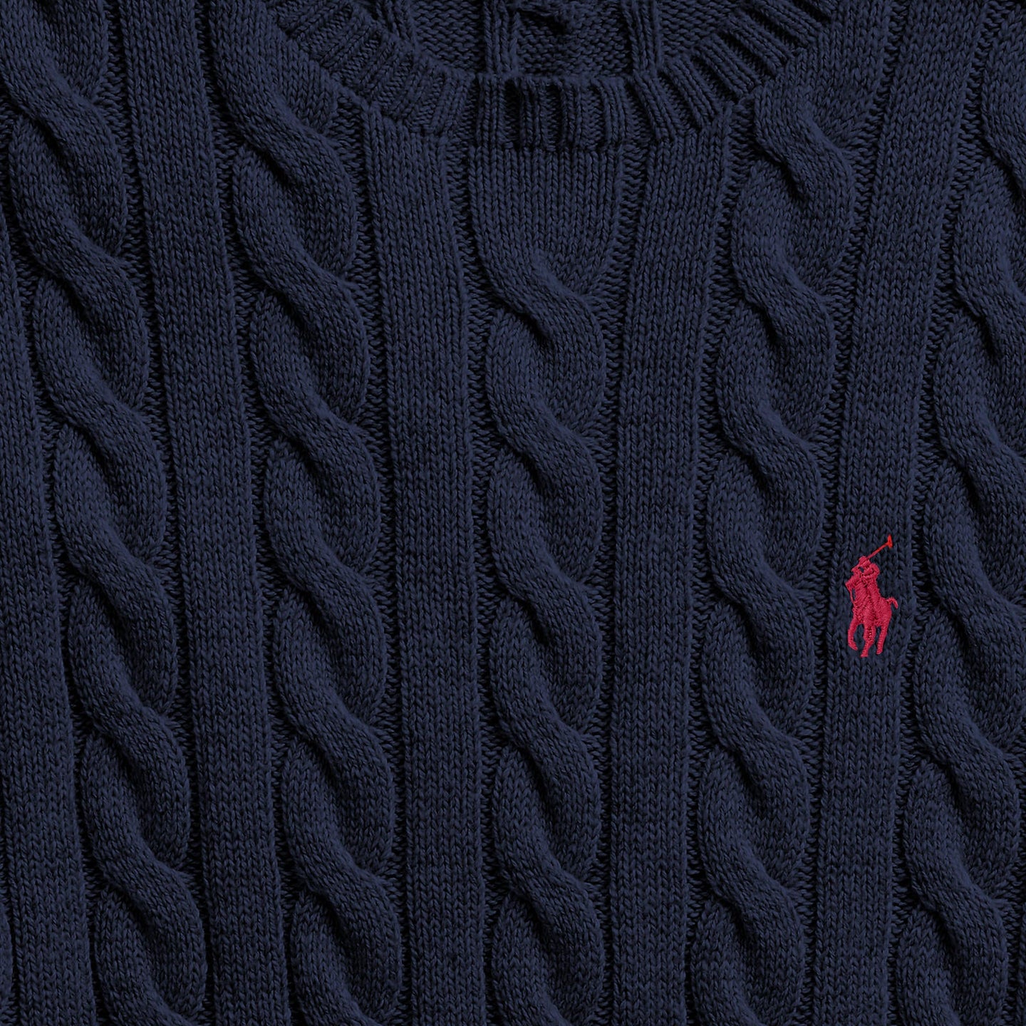Polo Ralph Lauren - Cable Knit Cotton Sweater - Navy