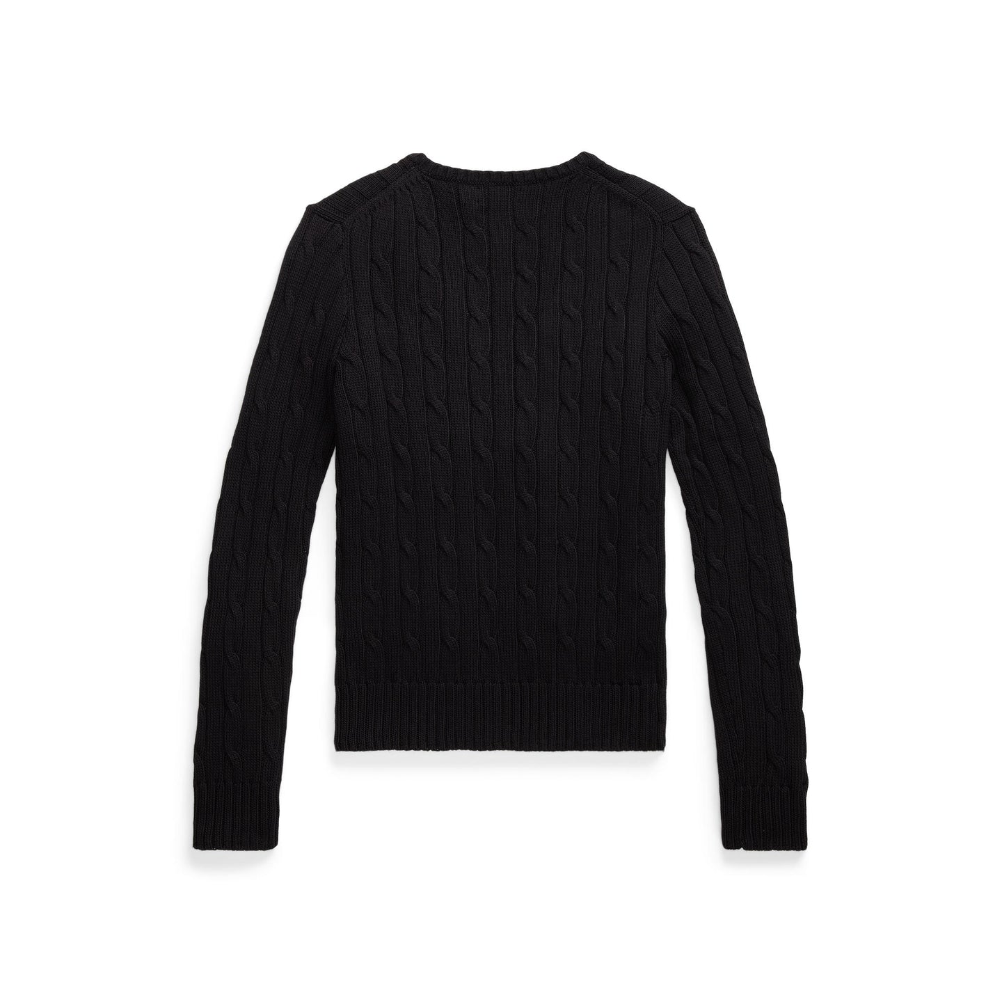Polo Ralph Lauren - Cable-Knit Cotton V Neck Jumper - Black