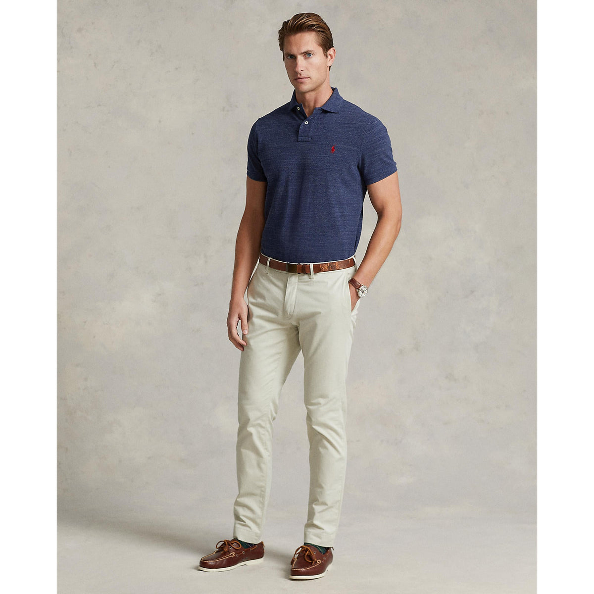 Polo Ralph Lauren - Custom Fit Mesh Polo - Royal Blue Marle