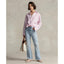 Relaxed Fit Linen Silk Twill Shirt - Stripe - Pink & White