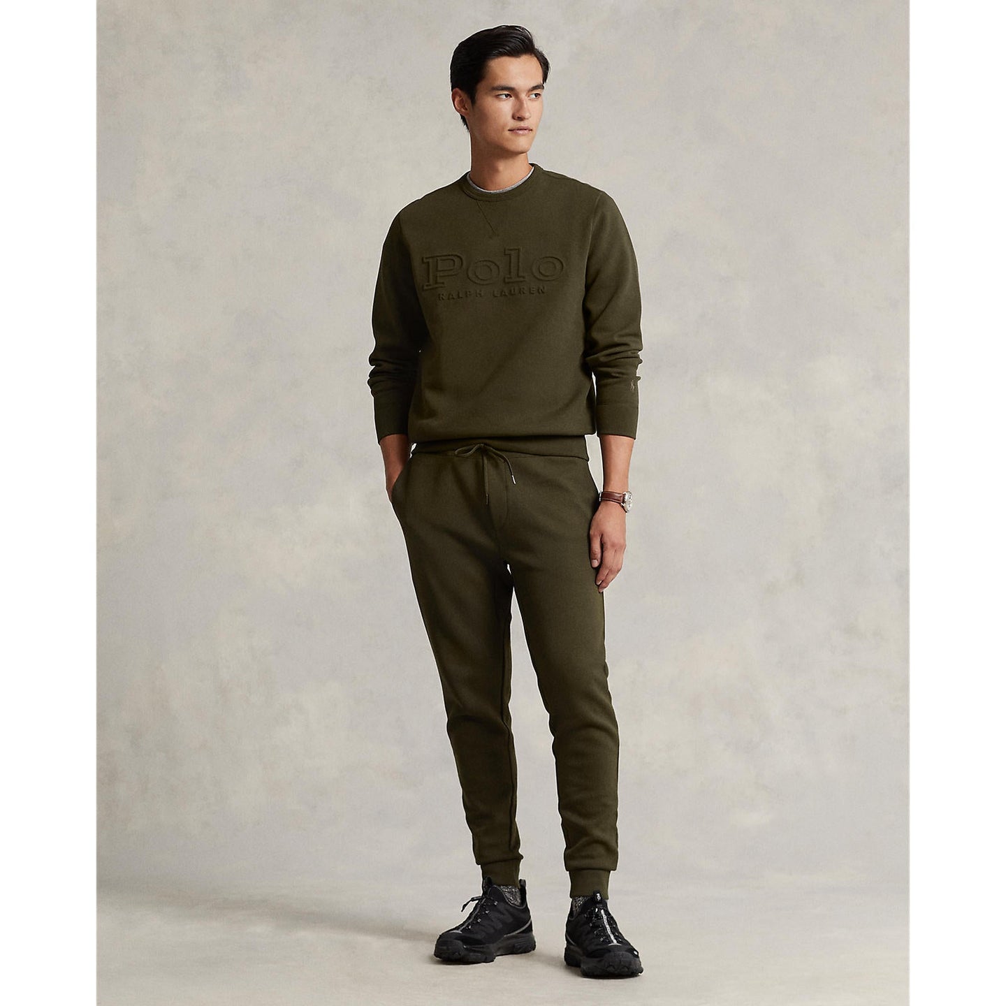 Polo Ralph Lauren - Logo-Embossed Double Knit Sweatshirt - Company Olive