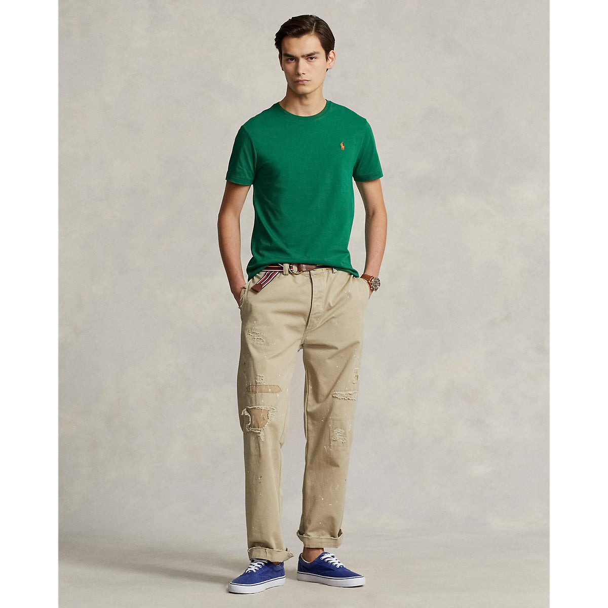 Polo Ralph Lauren - Custom Fit Jersey Crewneck T-Shirt - Bright Green