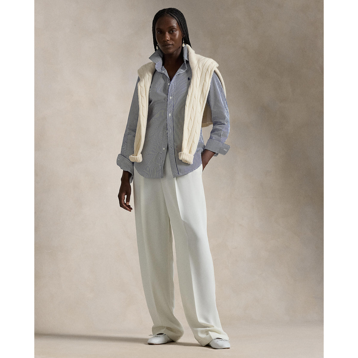Polo Ralph Lauren - Cotton Shirt - Stripe - White & Blue