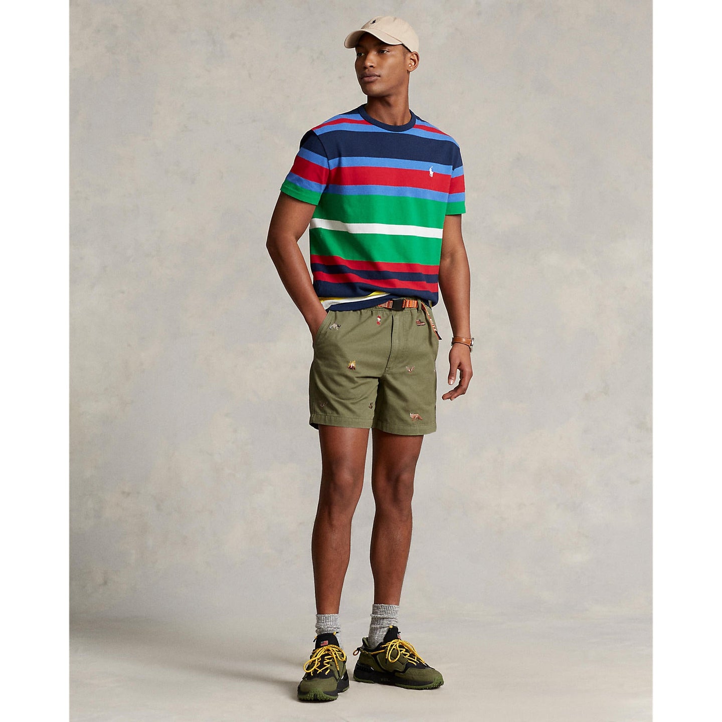 Polo Ralph Lauren - Classic Fit Crew Neck Knitted T-Shirt - Multicoloured Stripes