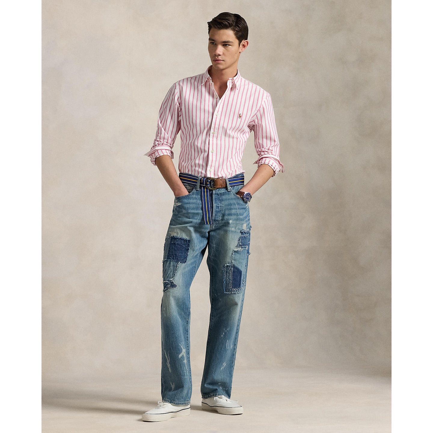 Polo Ralph Lauren - Oxford Shirt - Stripe - Pink & White