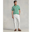 Polo Ralph Lauren - Custom Fit Mesh Polo -  Stripe - Lifeboat Green & White