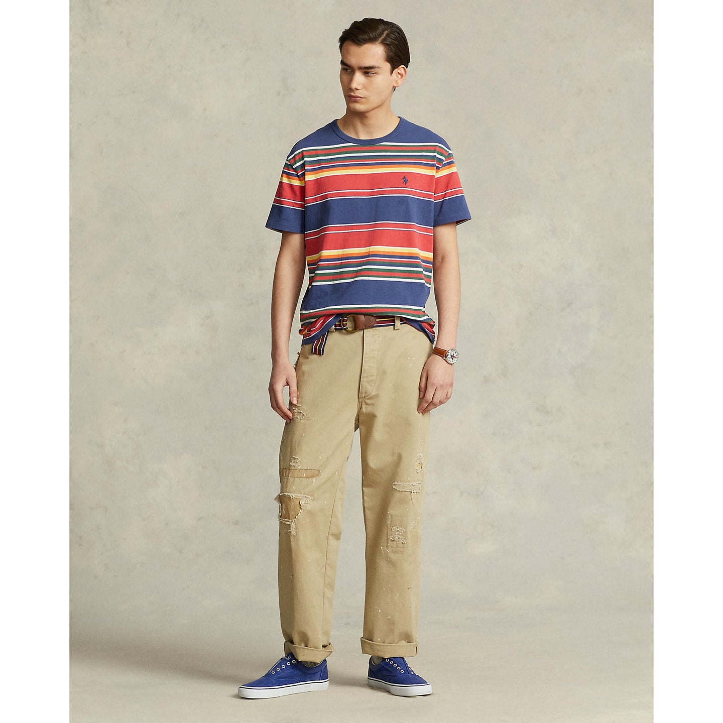 Polo Ralph Lauren - Classic Fit Striped - T-Shirt - Navy Multi