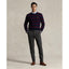 Cableknit Wool/Cashmere Crewneck Sweater - Striped - Navy & Red