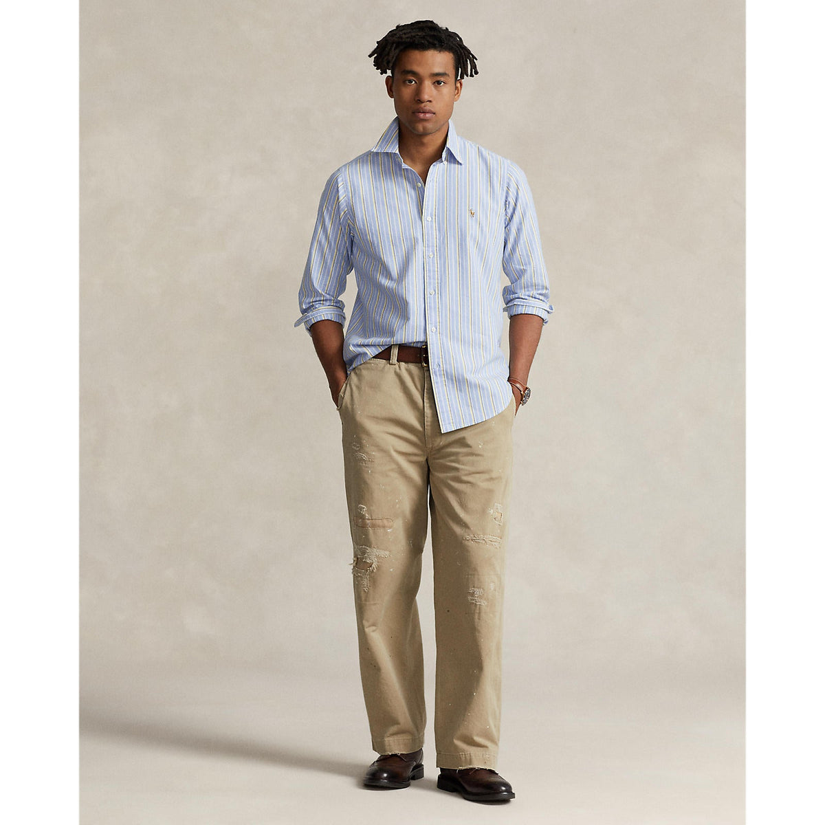 Polo Ralph Lauren - Oxford Shirt - Stripe - Blue, Yellow & White