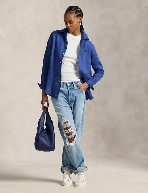 Polo Ralph Lauren - Classic Fit Linen Shirt - Gem Blue