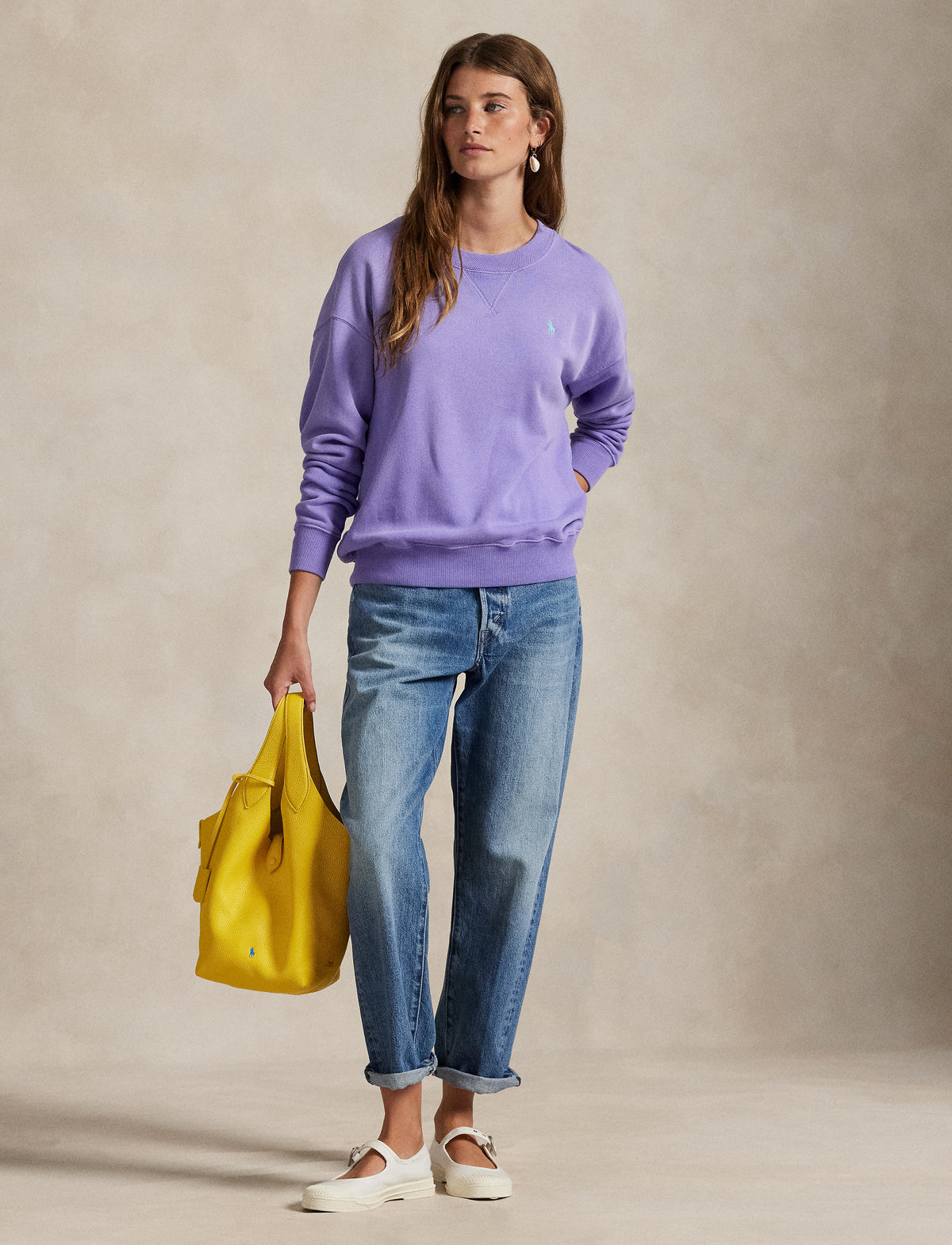 Polo Ralph Lauren - Lightweight Fleece Crew Neck Sweatshirt - Lilac