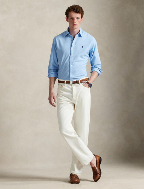 Polo Ralph Lauren - Garment-dyed Oxford Shirt - Blue/Light Blue