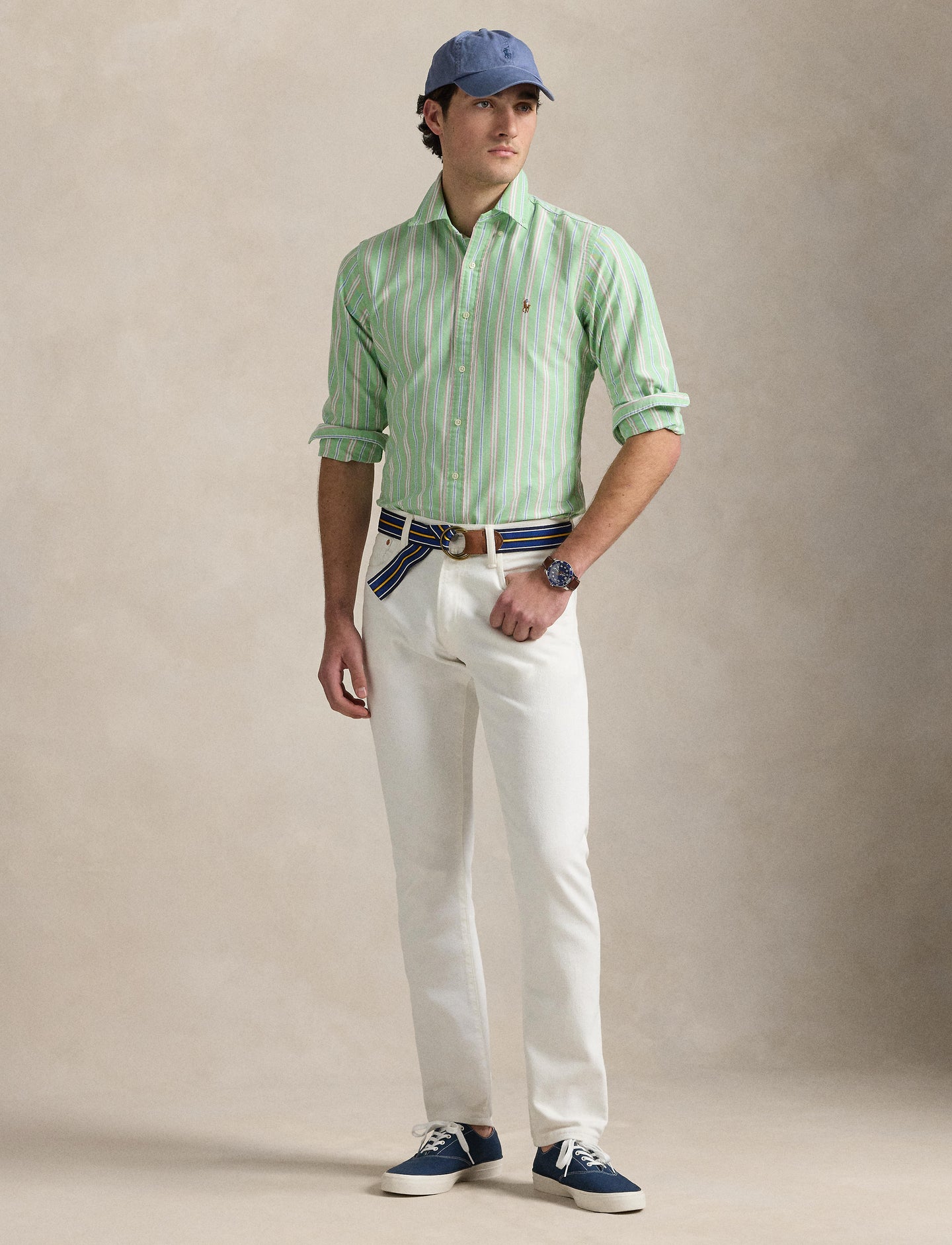 Polo Ralph Lauren - Oxford Shirt - Stripe - Green/White/Pink/Blue