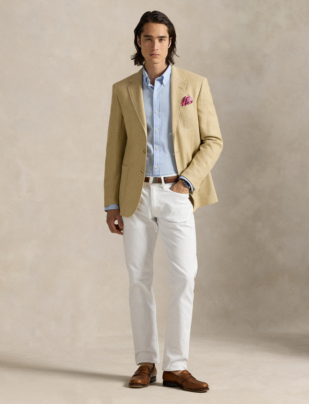 Polo Ralph Lauren - Poplin Stretch Shirt - Stripe - Blue & White