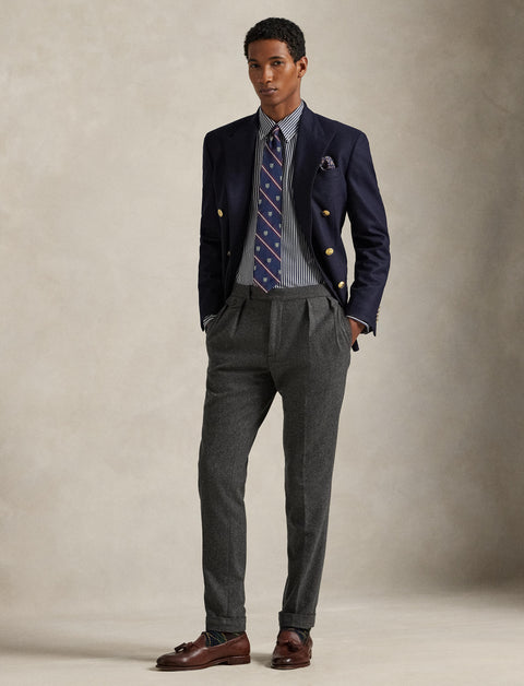 Polo Ralph Lauren - Custom Fit Stretch Poplin Shirt - Stripe - Navy & White